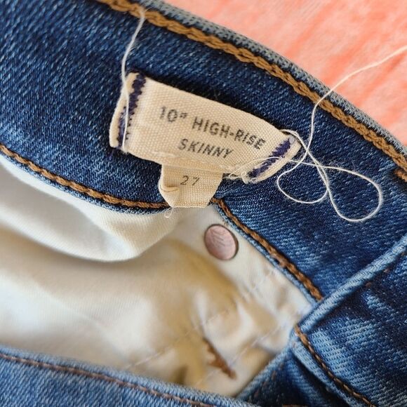 Madewell Blue 10" High Rise‎ Skinny Ankle Jeans 27 Classic Casual - Picture 9 of 9